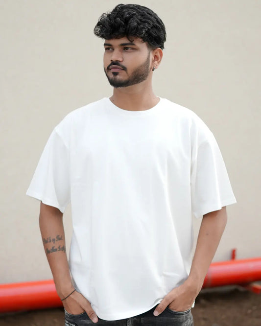 Men’s Off White Oversized Cotton T-shirt
